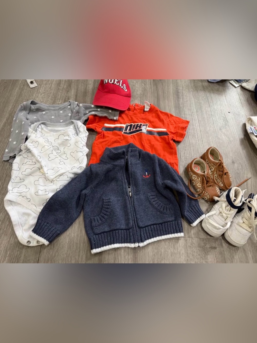 Baby Boy Outfit Bundle 3–6 Months – Shoes, Sweater, Onesies, Hat (6+ Pieces)